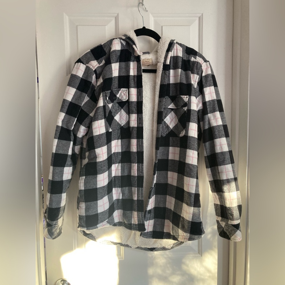 Boston Traders Black and White Fleece Jacket